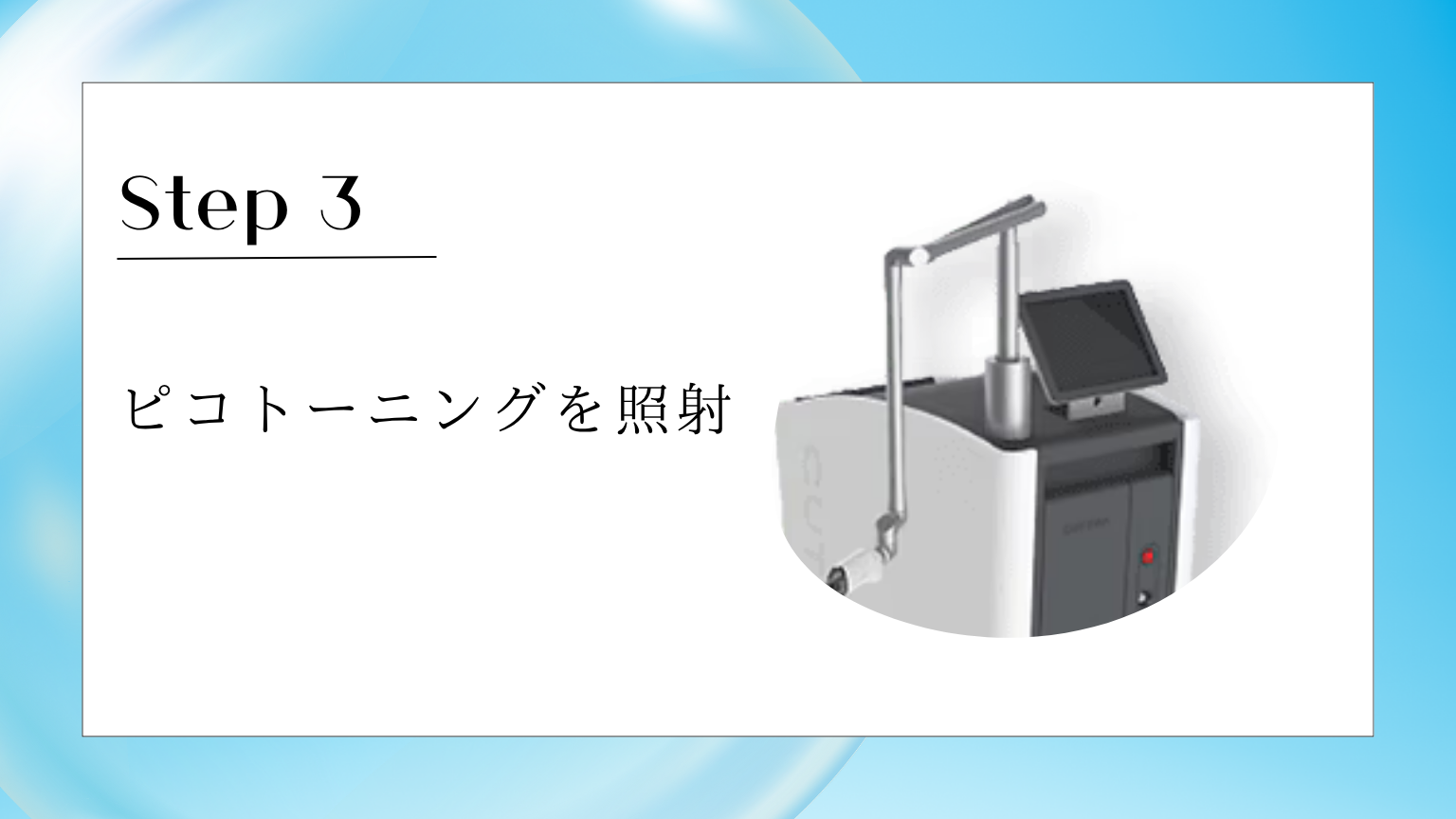 ピコトーニングを照射
